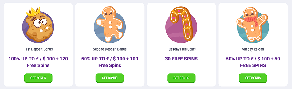 Elke week nieuwe Cookie casino bonussen