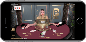 Live blackjack mobiel