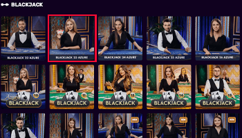 Live blackjack variant